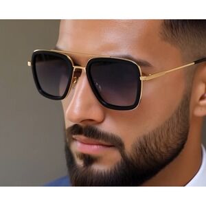 Rectangular‎ Sunglasses for Men Retro Designer Driving Sun Glasses Outdoor Beach